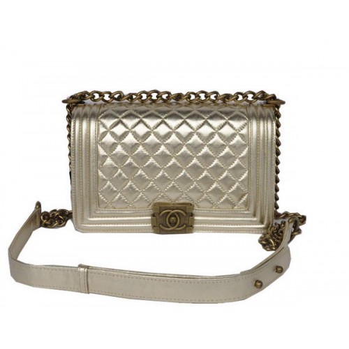 Hot Style Chanel A67086 Light Gold Le Boy Flap Umhängetasche Bronze