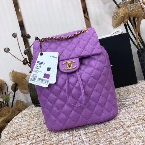 Chanel Rucksack Schaffell Original Leder 83431 Lavendel