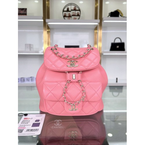 Chanel Rucksack Schaffell Original Leder AS2908 Rosa
