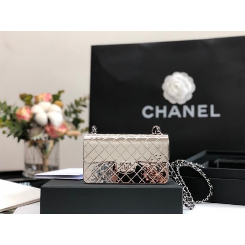 Chanel Box Umhängetasche C5691 Silber