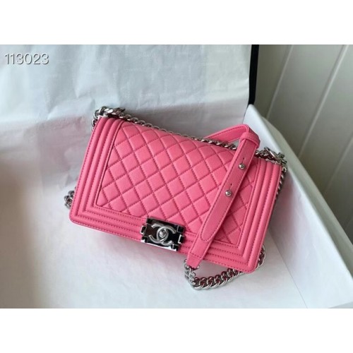 Chanel Boy Flap Original Kaviar Leder Umhängetasche A67086 rose