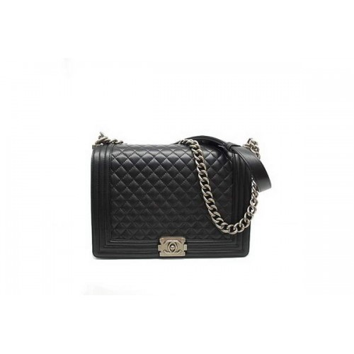 Chanel Boy Flap Umhängetasche A30171 Schwarzes Schafsleder
