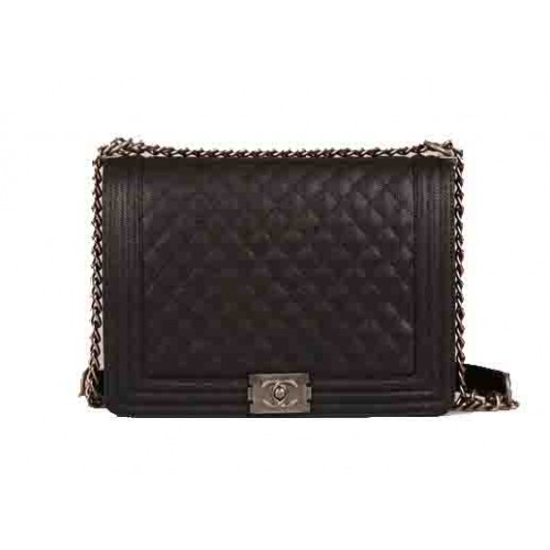 Chanel Boy Flap Umhängetasche Original Cannage Muster A67087 Schwarz