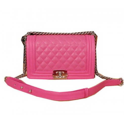 Chanel Boy Flap Umhängetasche Original Leder A6870 Rose