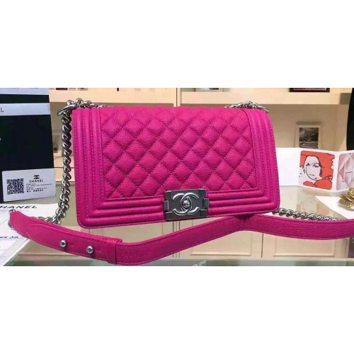 Chanel Boy Flap Umhängetaschen Hirschleder A67086 Rose