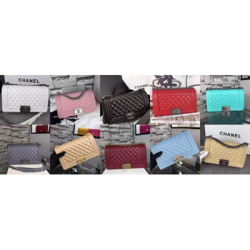 Chanel Boy Flap Umhängetaschen Original Leder A5708