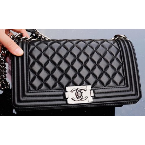 Chanel Boy Flap Umhängetaschen Schafsleder A67086 Schwarz