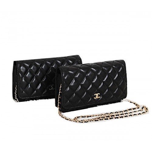 Chanel CHA33814 Original Schafsleder Mini Flap Bag Schwarz