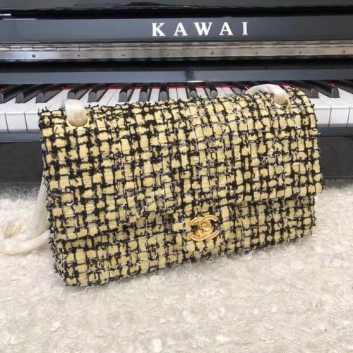 Chanel CLASSIC HANDTASCHE A01112 grüngold