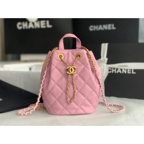 Chanel Kalbsleder Rucksack Original Leder AS3211 rosa