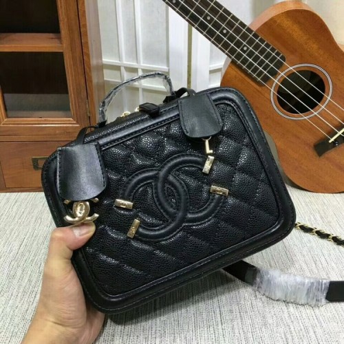 Chanel Kalbsleder Mini Umhängetasche 6070 Schwarz