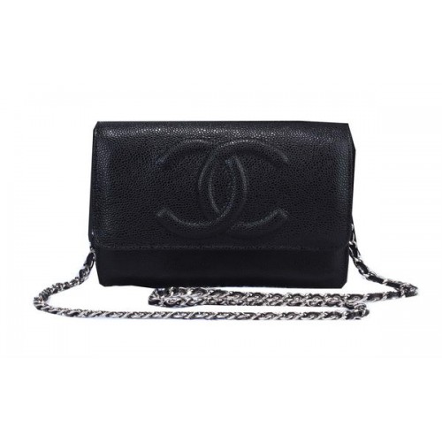 Chanel Cannage Muster Leder Umhängetasche A8892 Schwarz