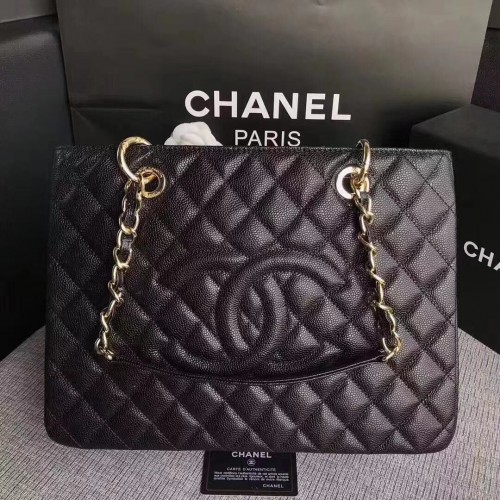Chanel Caviar Kalbsleder Tragetasche 20995 Schwarz