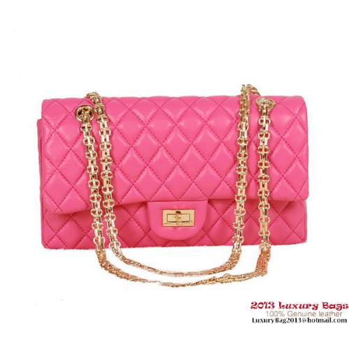 Chanel Classic 2.55 Series Tasche Rose Schafsleder 1112 Gold