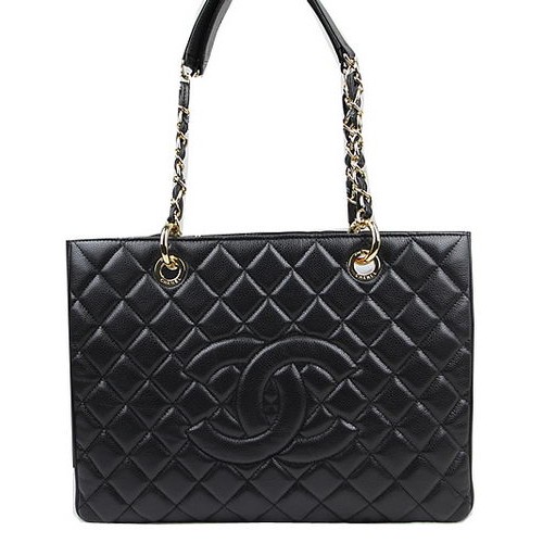 Chanel Classic Coco Bag Schwarz GST Kaviarleder A50995 Gold