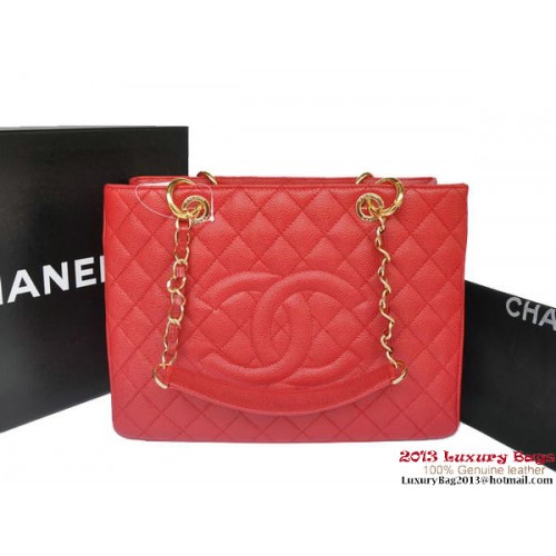 Chanel Classic Coco Bag GST Kaviarleder A36092 Rotgold