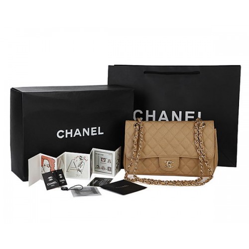 Chanel Classic Flap Bag 2.55 Series Cannage Pattern CHA1112 Aprikose