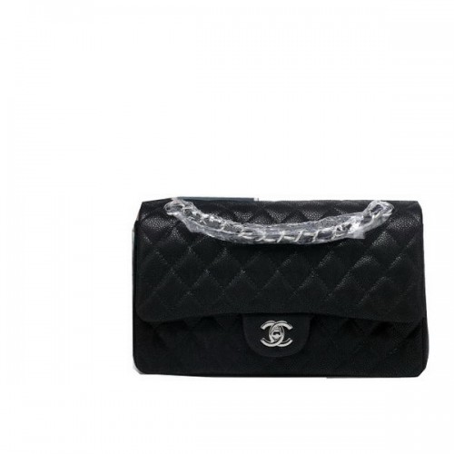 Chanel Classic Flap Bag 2.55 Series Original Suede Cannage Pattern CHA1112 Schwarz