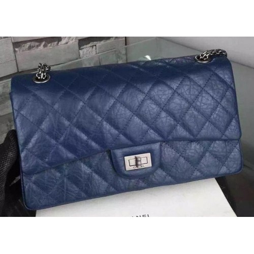 Chanel Classic Flap Bag Schwarz Original Kalbsleder CHA6059 Blau