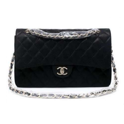 Chanel Classic Flap Bag Cannage Muster CHA1113 Schwarz