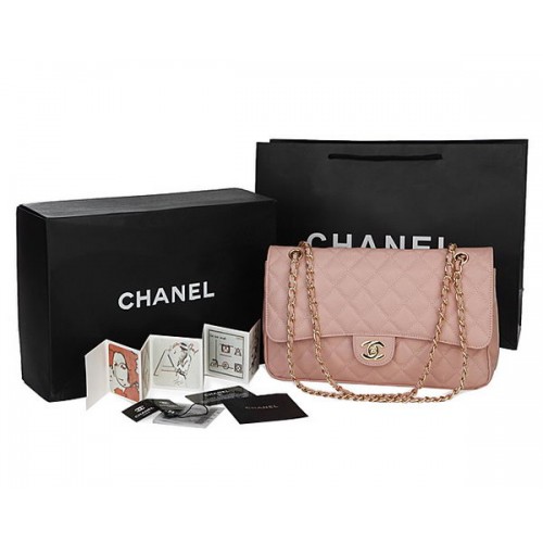 Chanel Classic Flap Bag Cannage Muster CHA1113 Rosa