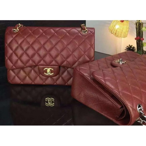 Chanel Classic Flap Bag Original Cannage Patterns A1119 Burgund