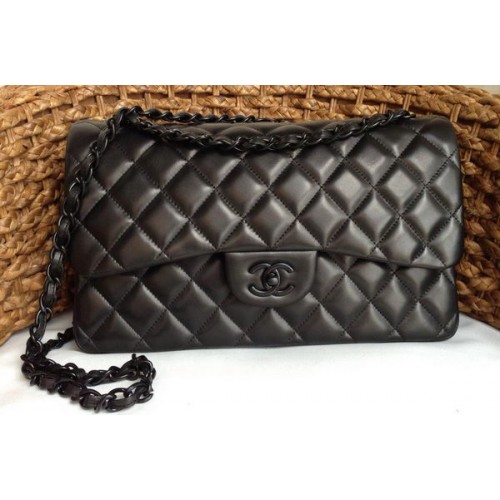 Chanel Classic Flap Bag Original Lammleder A1113 Schwarz