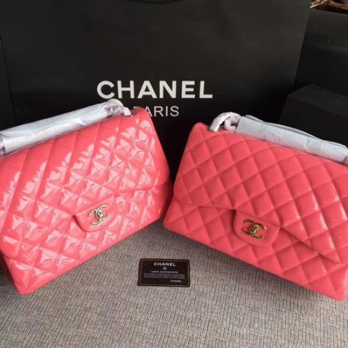 Chanel Classic Flap Bag Original Leder A1113 Pink
