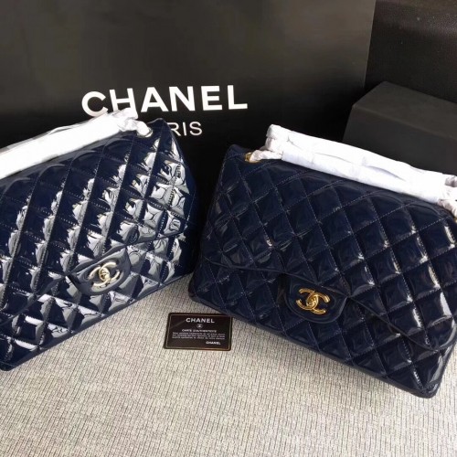 Chanel Classic Flap Bag Original Leder A1113 Royal