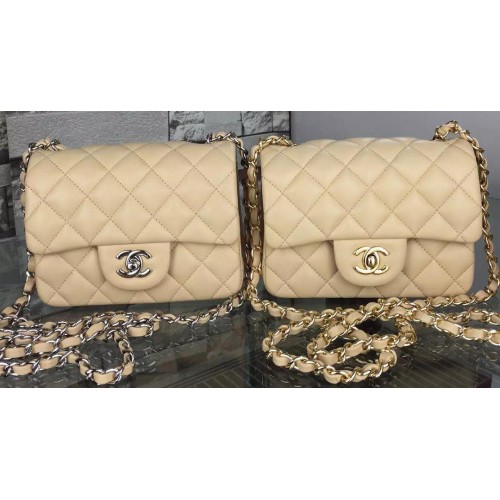 Chanel Classic Flap Bag Original Schafsleder A5171 Apricot