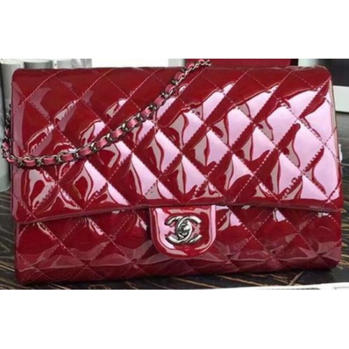 Chanel Classic Flap Bag Lackleder A66465 Burgund