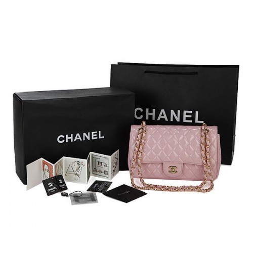 Chanel Classic Flap Bag Lackleder CHA1113 Rosa