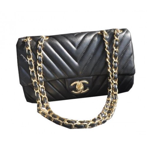 Chanel Classic Flap Bag Schafsleder A92516 Schwarz