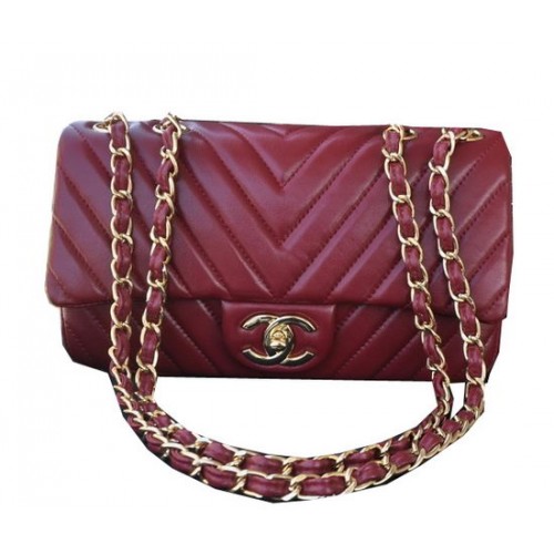 Chanel Classic Flap Bag Schafsleder A92516 Burgund