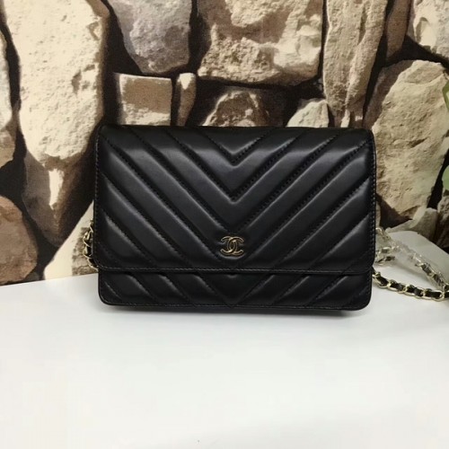 Chanel Classic Flap Bags Schwarz Original Schafsleder 33815 Glod