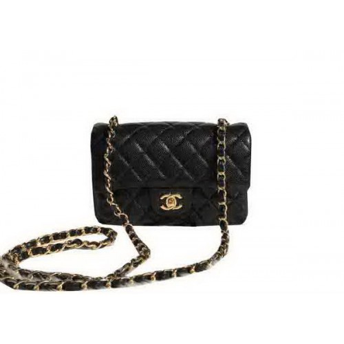 Chanel Classic Flap Bags schwarz Original Cannage Patterns A1116 Gold