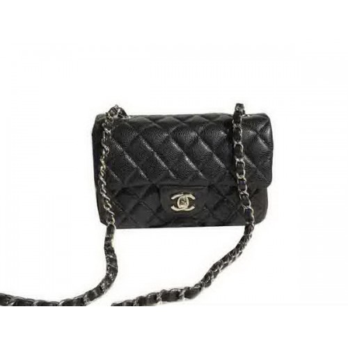 Chanel Classic Flap Bags schwarz Original Cannage Patterns A1116 Silber