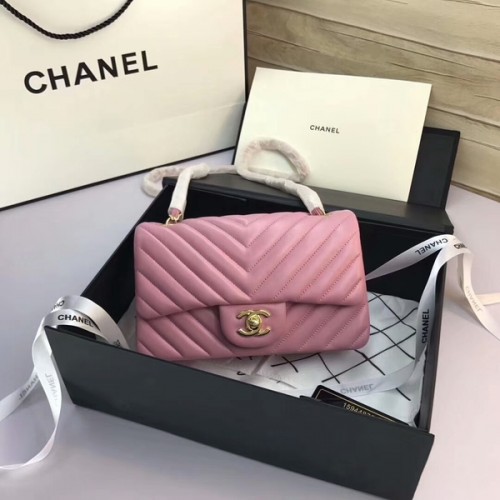 Chanel Classic Flap Bags Hellrosa Original Schafsleder 1116 Gold