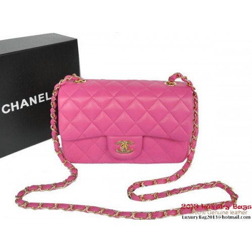 Chanel Classic Flap Bags Rose Original Schafsleder A1116 Gold