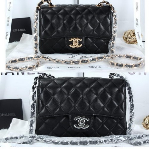 Chanel Classic Flap Taschen Schaffell Leder A1116 Schwarz