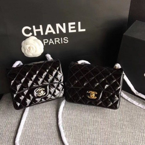 Chanel Classic Flap Mini Bag Original Leder A1115 Schwarz