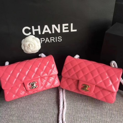 Chanel Classic Flap Mini Bag Original Leder A1117 Rosa