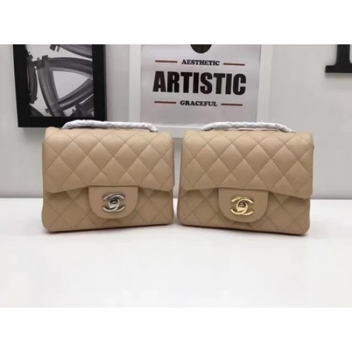 Chanel Classic MINI Flap Bag Original Cannage Muster A1115 Aprikose