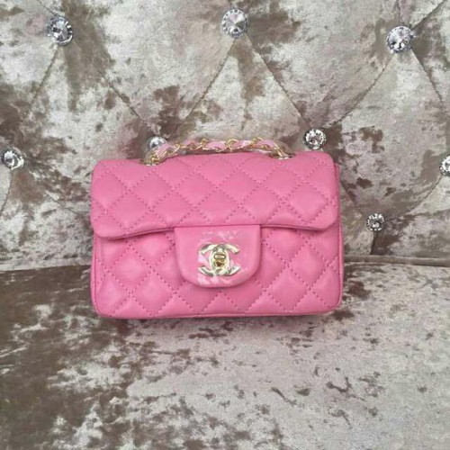 Chanel Classic MINI Flap Bag Schafsleder A1115 Pink