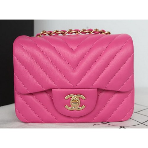 Chanel Classic MINI Flap Bag Schafsleder A1115 Rose