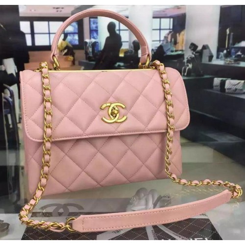 Chanel Classic Top Flap Bag Original Leder A98079 Rosa