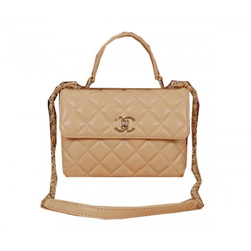 Chanel Classic Top Flap Bag Schafsleder A6868 Apricot