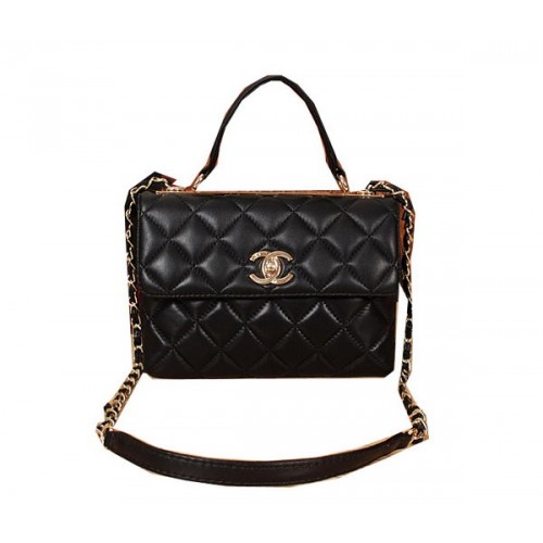 Chanel Classic Top Flap Bag Schafsleder A6868 Schwarz