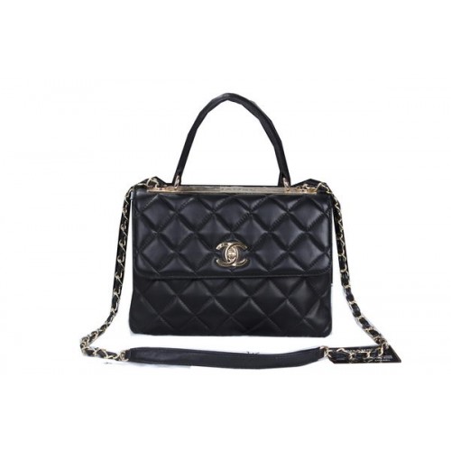 Chanel Classic Top Flap Bag Schafsleder CHA6023 Schwarz