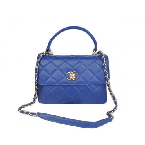 Chanel Classic Top Handle Bag Original Schafsleder CHA92236 Royal